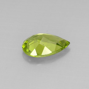 2.85캐럿 천연 생기 있는 그린 페리도트, 배 모양, 11.9×8 mm, VVS-VS