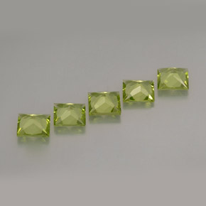 캐럿 천연 생기 있는 그린 페리도트 보석, 스퀘어, 5×5 mm, VS