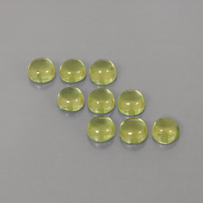 캐럿 천연 생기 있는 그린 페리도트 보석, 라운드 컷, 4.04 mm, 투명한