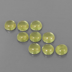 캐럿 천연 생기 있는 그린 페리도트 보석, 라운드 컷, 4.17 mm, 투명한