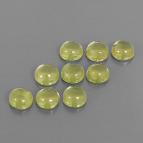 캐럿 천연 생기 있는 그린 페리도트 보석, 라운드 컷, 4.17 mm, 투명한