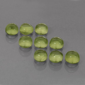 캐럿 천연 생기 있는 그린 페리도트 보석, 라운드 컷, 4.05 mm, 투명한