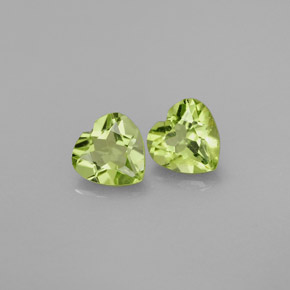 캐럿 천연 생기 있는 그린 페리도트 보석, 하트 모양, 4.9×4.9 mm, VVS-VS
