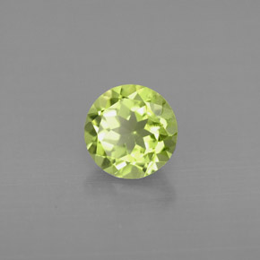 0.92캐럿 천연 생기 있는 그린 페리도트, 라운드 컷, 6.00 mm, VS