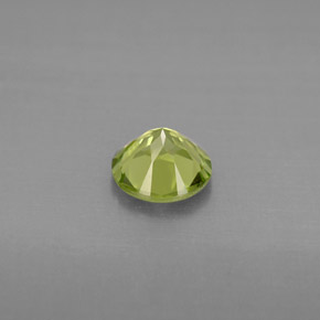 0.84캐럿 천연 생기 있는 그린 페리도트, 라운드 컷, 6.05 mm, VS