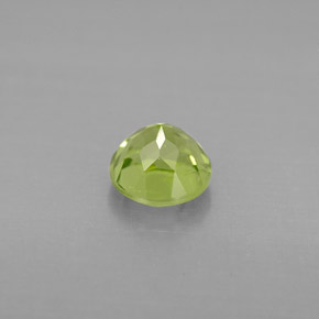 1.12캐럿 천연 생기 있는 그린 페리도트, 라운드 컷, 5.97 mm, VS