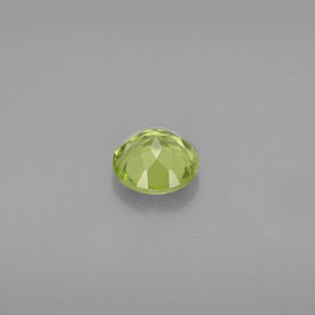 0.85캐럿 천연 생기 있는 그린 페리도트, 라운드 컷, 6.01 mm, VS