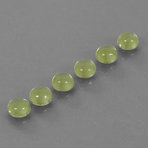 캐럿 천연 생기 있는 그린 페리도트 보석, 라운드 컷, 4.15 mm, 투명한
