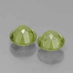 캐럿 천연 생기 있는 그린 페리도트 보석, 라운드 컷, 5.75 mm, VVS-VS