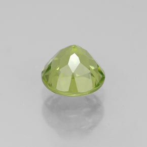 0.82캐럿 천연 생기 있는 그린 페리도트, 라운드 컷, 5.43 mm, VS