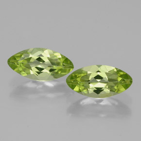 캐럿 천연 생기 있는 그린 페리도트 보석, 마퀴즈, 8.3×4.1 mm, VS