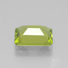 1.91캐럿 천연 생기 있는 그린 페리도트, 에메랄드 컷, 9×6.6 mm, VVS-VS