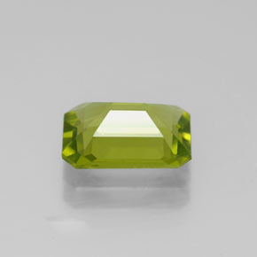 1.75캐럿 천연 생기 있는 그린 페리도트, 에메랄드 컷, 8.9×6.6 mm, VVS-VS
