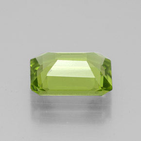 1.95캐럿 천연 생기 있는 그린 페리도트, 에메랄드 컷, 8.8×6.6 mm, VVS