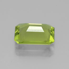 1.83캐럿 천연 생기 있는 그린 페리도트, 에메랄드 컷, 8.8×6.7 mm, VVS