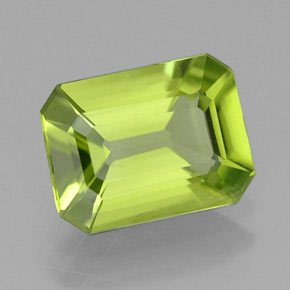 1.93캐럿 천연 생기 있는 그린 페리도트, 에메랄드 컷, 8.9×6.7 mm, VS-SI
