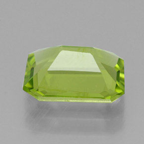 1.93캐럿 천연 생기 있는 그린 페리도트, 에메랄드 컷, 8.9×6.7 mm, VS-SI