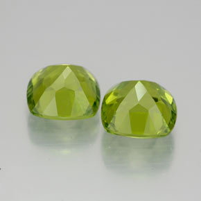 캐럿 천연 생기 있는 그린 페리도트 보석, 쿠션 컷, 8.2×8.2 mm, VVS-VS