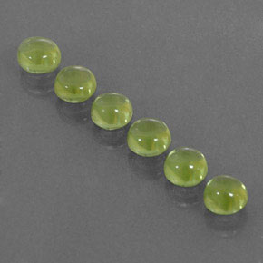 캐럿 천연 생기 있는 그린 페리도트 보석, 라운드 컷, 4.00 mm, 투명한