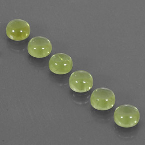 캐럿 천연 생기 있는 그린 페리도트 보석, 라운드 컷, 4.16 mm, 투명한