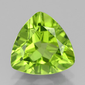 2.45캐럿 천연 생기 있는 그린 페리도트, 트릴리언, 9.1×9.1 mm, VS