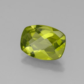 1.87캐럿 천연 생기 있는 그린 페리도트, 쿠션 컷, 9.6×7.2 mm, VS