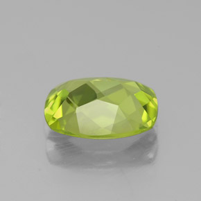 1.95캐럿 천연 생기 있는 그린 페리도트, 쿠션 컷, 9.3×7.5 mm, VVS-VS