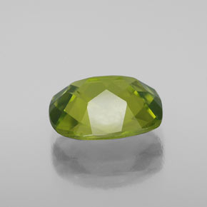 2.88캐럿 천연 생기 있는 그린 페리도트, 쿠션 컷, 10×8 mm, VS