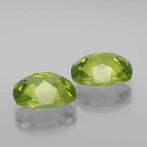 캐럿 천연 생기 있는 그린 페리도트 보석, 쿠션 컷, 10×8 mm, VS