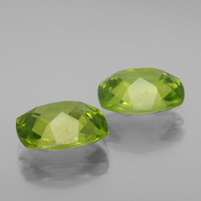 캐럿 천연 생기 있는 그린 페리도트 보석, 쿠션 컷, 10.1×8.1 mm, VS-SI