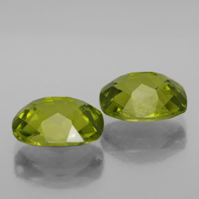 캐럿 천연 생기 있는 그린 페리도트 보석, 쿠션 컷, 10.1×8 mm, VS