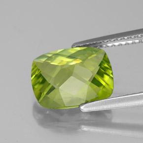 2.73캐럿 천연 미디엄 그린 페리도트, 쿠션 컷, 10×8.1 mm, VS-SI