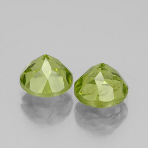 캐럿 천연 생기 있는 그린 페리도트 보석, 라운드 컷, 5.98 mm, VS-SI