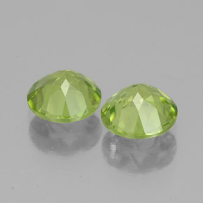 캐럿 천연 생기 있는 그린 페리도트 보석, 라운드 컷, 6.27 mm, VS-SI