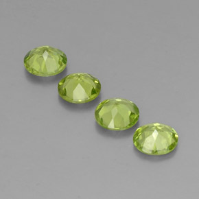 캐럿 천연 생기 있는 그린 페리도트 보석, 라운드 컷, 6.13 mm, VS
