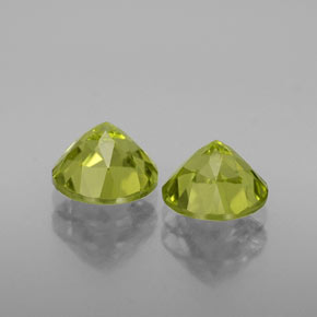 캐럿 천연 생기 있는 그린 페리도트 보석, 라운드 컷, 6.06 mm, VS-SI
