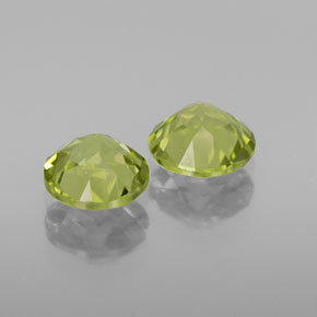 캐럿 천연 생기 있는 그린 페리도트 보석, 라운드 컷, 5.98 mm, VS-SI