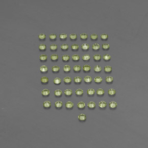 캐럿 천연 생기 있는 그린 페리도트 보석, 라운드 컷, 2.01 mm, VVS-VS