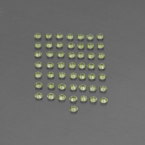 캐럿 천연 생기 있는 그린 페리도트 보석, 라운드 컷, 2.01 mm, VVS-VS
