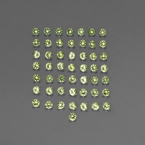 캐럿 천연 생기 있는 그린 페리도트 보석, 라운드 컷, 2.01 mm, VVS-VS
