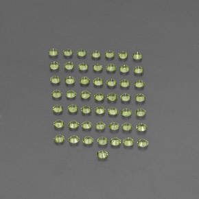 캐럿 천연 생기 있는 그린 페리도트 보석, 라운드 컷, 2.01 mm, VVS-VS