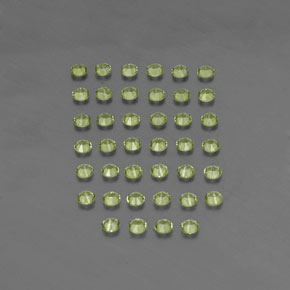 캐럿 천연 생기 있는 그린 페리도트 보석, 라운드 컷, 2.01 mm, VVS-VS