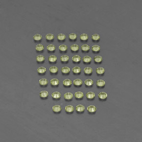 캐럿 천연 생기 있는 그린 페리도트 보석, 라운드 컷, 2.00 mm, VVS-VS