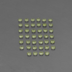 캐럿 천연 생기 있는 그린 페리도트 보석, 라운드 컷, 2.02 mm, VVS-VS