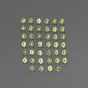 캐럿 천연 생기 있는 그린 페리도트 보석, 라운드 컷, 2.01 mm, VVS-VS