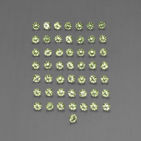 캐럿 천연 생기 있는 그린 페리도트 보석, 라운드 컷, 2.01 mm, VVS-VS