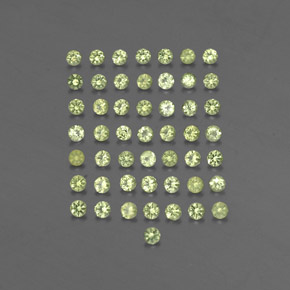 캐럿 천연 생기 있는 그린 페리도트 보석, 라운드 컷, 2.01 mm, VVS-VS