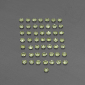 캐럿 천연 생기 있는 그린 페리도트 보석, 라운드 컷, 2.01 mm, VVS-VS