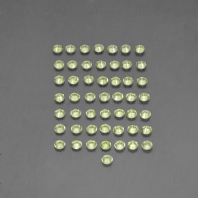 캐럿 천연 생기 있는 그린 페리도트 보석, 라운드 컷, 2.00 mm, VVS-VS