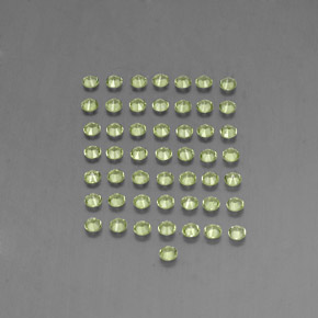 캐럿 천연 생기 있는 그린 페리도트 보석, 라운드 컷, 1.99 mm, VVS-VS